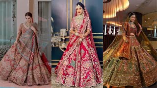 New Latest Bridal Lehenga Designs 2024Bridal Lehenga CollectionHow To Drape Double Dupatta🔥 [upl. by Atikahc]