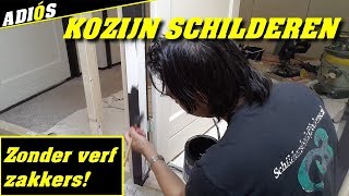 KOZIJN SCHILDEREN Zonder verf zakkers  How to paint a door frame [upl. by Sergent]