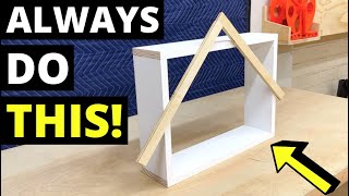 ALWAYS Do This To Your CARPENTRY  WOODWORKING Projects How to SQUARE UP CabinetsFloorsWalls [upl. by Kwok]