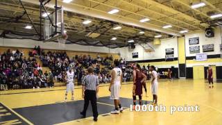 Chicopee boys basketballs Darrick Boyd records 1000th point in game against Central [upl. by Mahalia]