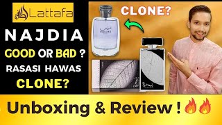 Lattafa Najdia Perfume Review हिंदी में Rasasi Hawas Clone Lattafa Perfumes  Lattafa Najdiya [upl. by Shina657]