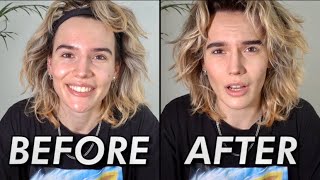 Masc Makeup tutorial goes messy [upl. by Lexy]