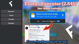 Fluxus Executor New Version Available 2645  No key Key Bypass  Fluxus Mobile  ROBLOX HACK [upl. by Keynes]