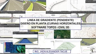 3LINEA DE GRADIENTE  EJE EN PLANTA CIVIL 3D [upl. by Norris135]