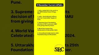 11 November Current Affairs subscribe worldnews currentaffairs dailynewshorts like gk explore [upl. by Moriarty]