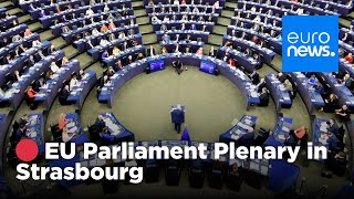 🔴 European Parliament Plenary Session week in Strasbourg  euronews 🇬🇧 [upl. by Tiebold]