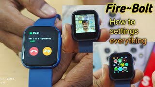 How to setting everything fire boltt smartwatch fire boltt smartwatch connect to phone [upl. by Kcirrad]