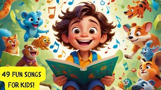 49 Fun Kids Songs 🎉  Sing with ABCs Numbers amp Animals 🎶🐶 [upl. by Lazes]