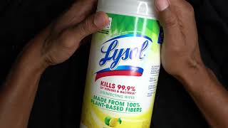 Lysol Disinfectant Wipes Review ASMR [upl. by Powers]