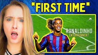 American reacts to Ronaldinho Footballs Greatest Entertainment [upl. by Lezley107]