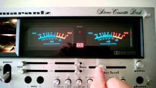 Marantz 5220 vintage cassette tape deck testing [upl. by Ecyarg]