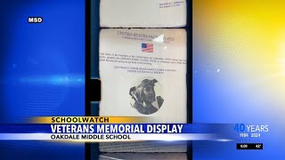 Oakdale Middle School unveils Veterans Memorial Display [upl. by Ahsenek]