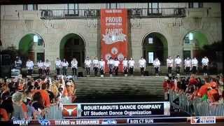 Texas Roustabouts Hip Hop at UT Torchlight Pep Rally [upl. by Ymij]