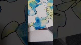 Messing around with watercolor blots and ink art traditionalart watercolor [upl. by Graeme]