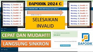 CARA CEPAT MENGATASI INVALID DAPODIK 2024C LANGSUNG SINKRON DARI AWAL [upl. by Alanson220]