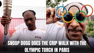 SNOOP DOGG DOES THE CRIP WALK WITH THE OLYMPIC TORCH IN PARIS [upl. by Lawrence]