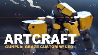 ArtCraft GUNPLA Graze Custom w LED [upl. by Emoraj]