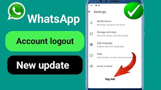 How To Logout Whatsapp Account Android ampi0S How To Logout Whatsapp [upl. by Maurilla]