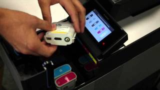 HP T3500 How to Change Ink Cartridges on the HP T3500 [upl. by Idnahs]