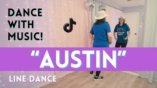 Beginner Line Dancing 🩷 quotAUSTINquot by Dasha with music 🩷 Trending Line Dance [upl. by Keever]