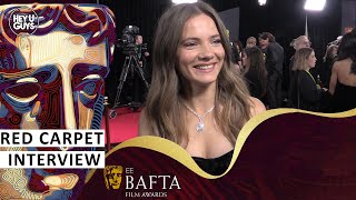 Freya Allan  2024 BAFTAs Red Carpet Interview [upl. by Ayekan661]