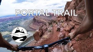 DONT LOOK DOWN  Mountain Biking Portal Trail  Moab Utah [upl. by Brok]