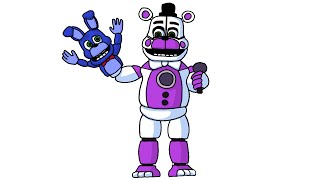 How to Draw Funtime Freddy from Sister Location FNaF [upl. by Atterehs]