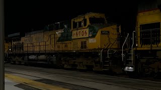 UP Mixed Freight With 6706 Passing Downtown [upl. by Ashil401]