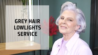 Dimensional Grey Hair Lowlights Service  Goldwell Education Plus [upl. by Schecter246]