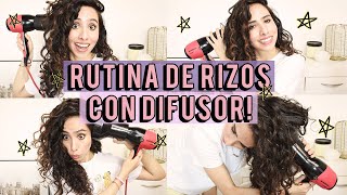 RUTINA DE RIZOS CON DIFUSOR DE CABELLO 💥 attalia dasbel [upl. by Lori]