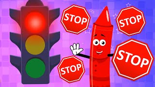 Traffic Safety Song Kids Learning Videos and Kindergarten Rhymes [upl. by Filipe]