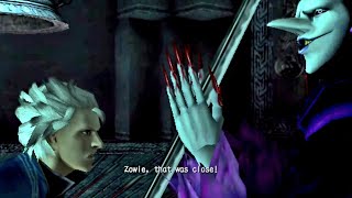 Arkham Beats Up Vergil Dante amp Lady Scene  Devil May Cry 3 HD Remaster PS5 4K Ultra HD [upl. by Llekcm]