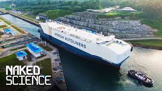 How One Of The Worlds Largest Boats Travels Through The Panama Canal [upl. by Lati]