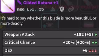 Vesteria  accidentally cursing a 1p gilded katana [upl. by Nnylamme]