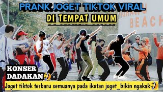 PRANK JOGET TIKTOK VIRALDI TEMPAT UMUM BIKIN NGAKAK‼️semuahnya ikutan joget🤣🤣 [upl. by Viglione]