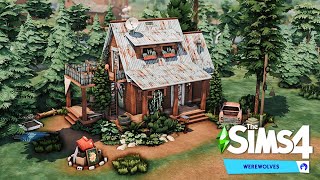 Cute Werewolf Shack 🐺🌕  Pack Restricted  The Sims 4 Werewolves Speed Build No CC [upl. by Ramoj]