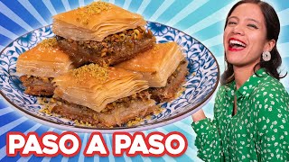 CÓMO HACER BAKLAVA ¡DESDE CERO POSTRE TURCO DELICIOSO  La Cooquette [upl. by Niveek]