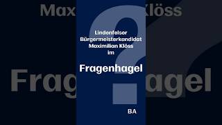 Bürgermeisterwahl in Lindenfels Fragenhagel mit Kandidat Maximilian Klöss  Bergsträßer Anzeiger [upl. by Connell]