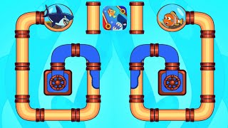 Save the fish max level fish pull pin game  mini fish hard level gameplay  android and ios [upl. by Yzzik]