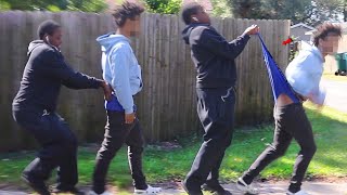 WEDGIE PRANK ON PEOPLE SAGGING IN THE HOOD [upl. by Ogait]