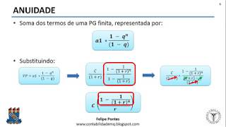 Resumo 3 Finanças 1 Valor Presente de uma Anuidade série de pagamentos finita [upl. by Atirehc]