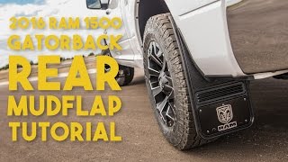 Gatorback Universal Mudflap Installation 20092018 RAM 1500 Rear [upl. by Gittle]