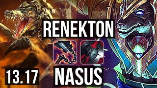 RENEKTON vs NASUS TOP  912 Godlike 300 games  NA Master  1317 [upl. by Ogires]