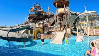 Kids Water Slide at Orka World Water Park Fethiye Muğla Turkiye 🌊 [upl. by Maurits]