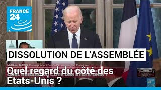 Dissolution de lAssemblée en France  quel regard du côté des EtatsUnis  • FRANCE 24 [upl. by Pollack199]