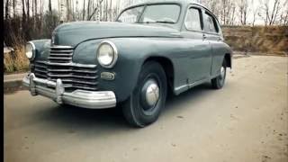 USSR RETRO CAR GAZM20 POBEDA [upl. by Tobias940]