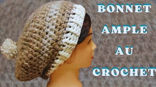 Bonnet Marianne au crochet  Crochet slouchy beanie 🌺😘😍crochet crochetlovers crochetbeanie [upl. by Irelav]