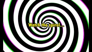 Simple hypnosis commands Hypnotic spiral with subliminal messages [upl. by Anilasor438]