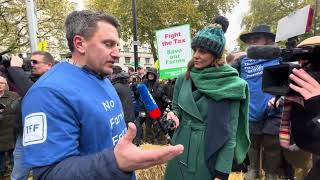 Beverly Turner of GB News  The Farmer March in Central London [upl. by Yssep]