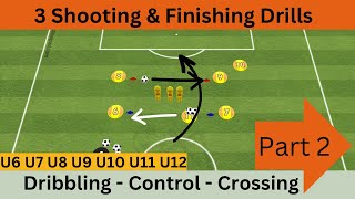 IMPROVE ShootingPassing soccer DrillsU6 U7 U8 U9 U10 U11 Football Drills crossing Soccer [upl. by Adle]